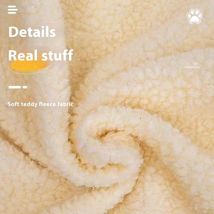 Hamac en forme de L en peluche pour chat, nid suspendu pour chat, produits pour animaux de compagnie