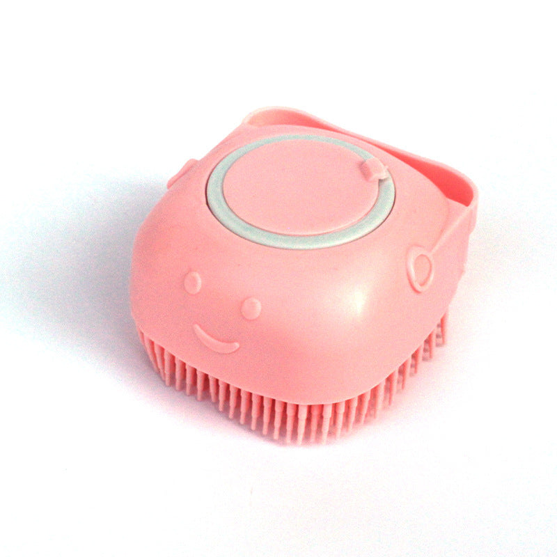 Gants de bain en silicone pour chien avec brosse de massage, outil de nettoyage pour animaux de compagnie, brosse à peigne pour chien, peut verser du shampooing, fournitures de toilettage pour chien.