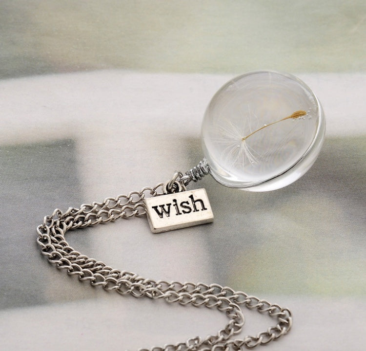 Bijou fantaisie pendentif pissenlit