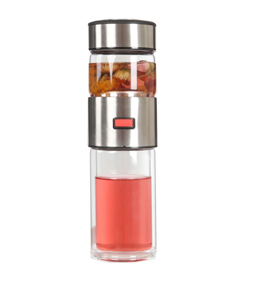 Coffret cadeau portable en verre pour séparer le thé et l'eau de la voiture