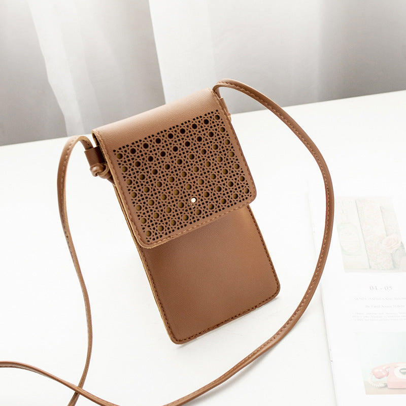 Sac à bandoulière pour téléphone portable avec fenêtre transparente et écran tactile, mini sac à main pour téléphone portable, pochette DIN889