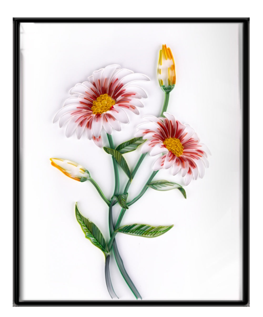 Peinture sur papier matelassé, artisanat créatif fait main.