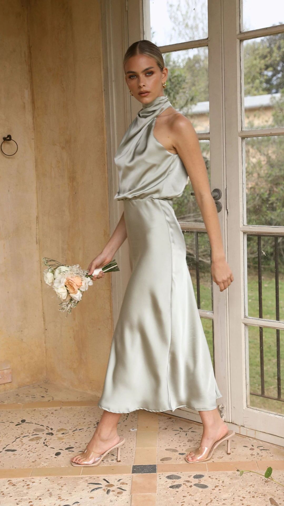 Robe sans manches à col licou, mode d'été, robes de soirée pour femmes, vêtements