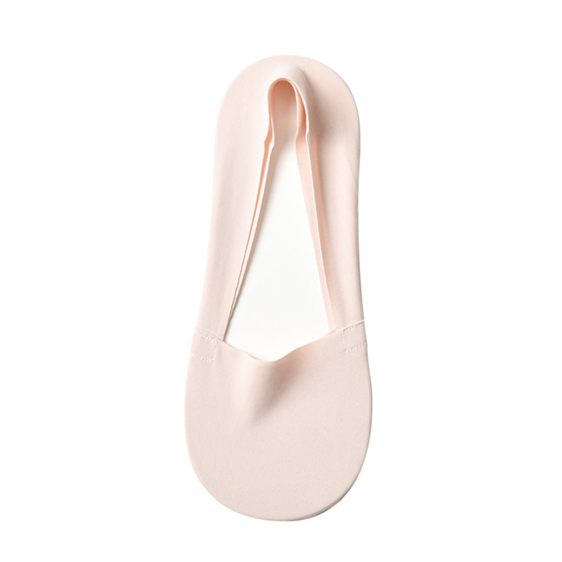 Chaussettes bateau peu profondes antidérapantes en silicone pour femmes