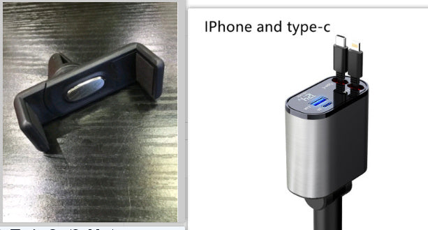 Chargeur de voiture en métal 100W Super Charge rapide Adaptateur USB et TYPE-C pour allume-cigare