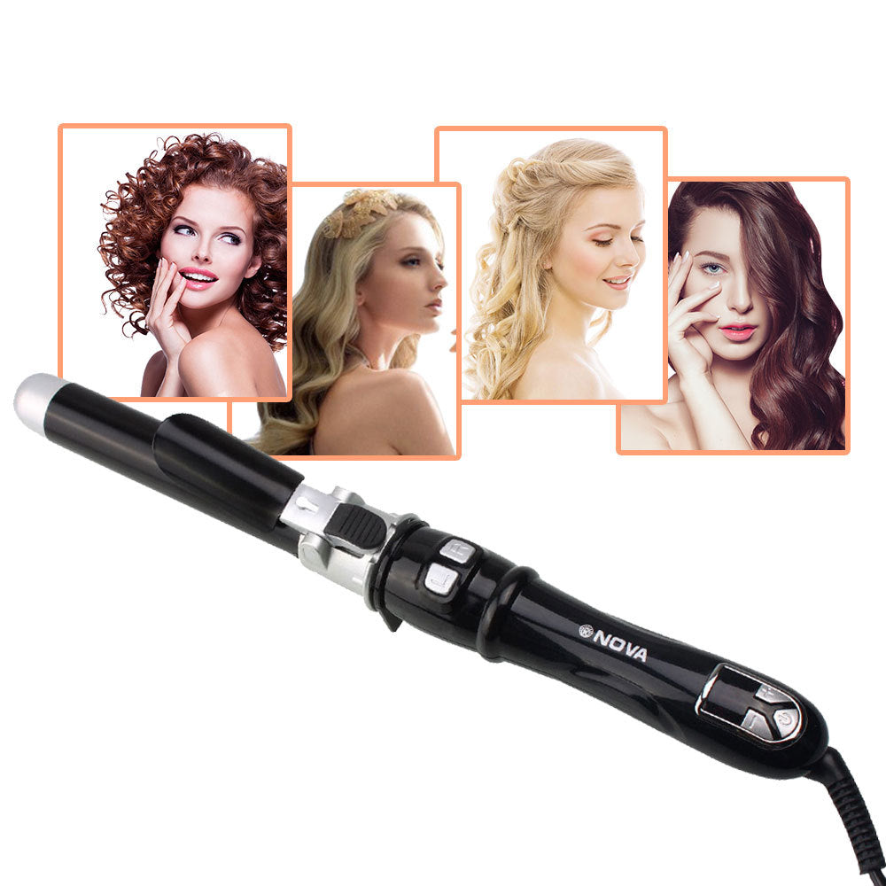 Fer à friser automatique Otating Curling Iron, appareil de coiffure à chaleur instantanée de 30 secondes, boucleur de cheveux automatique.