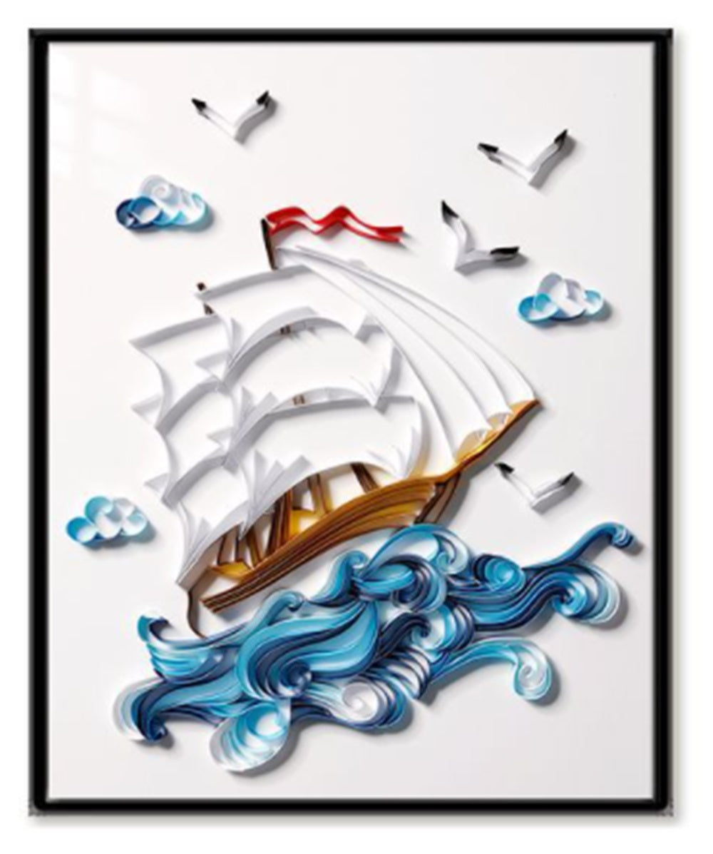 Peinture sur papier matelassé, artisanat créatif fait main.