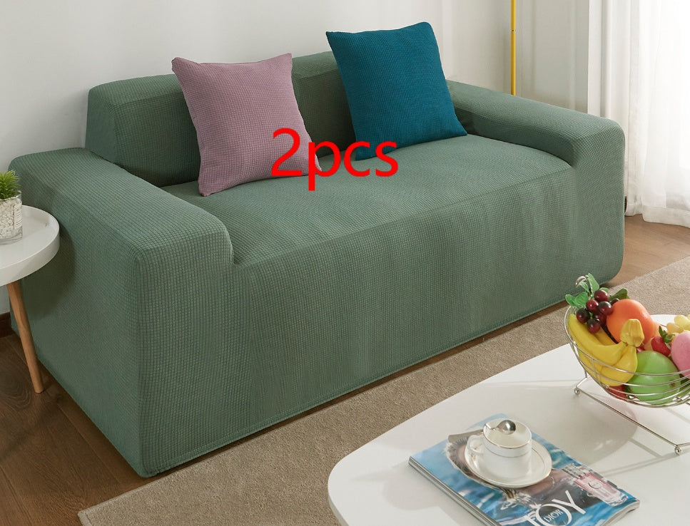 Housse de canapé en polaire imperméable de couleur unie pour salon 1 2 3 4 places