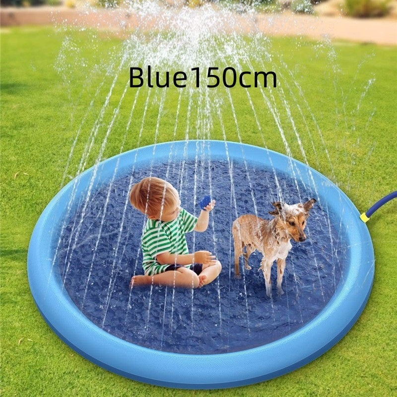 Tapis de jeu anti-dérapant pour enfants et piscine pour chiens, jouets d'eau d'été pour l'extérieur, fontaine de jardin amusante.