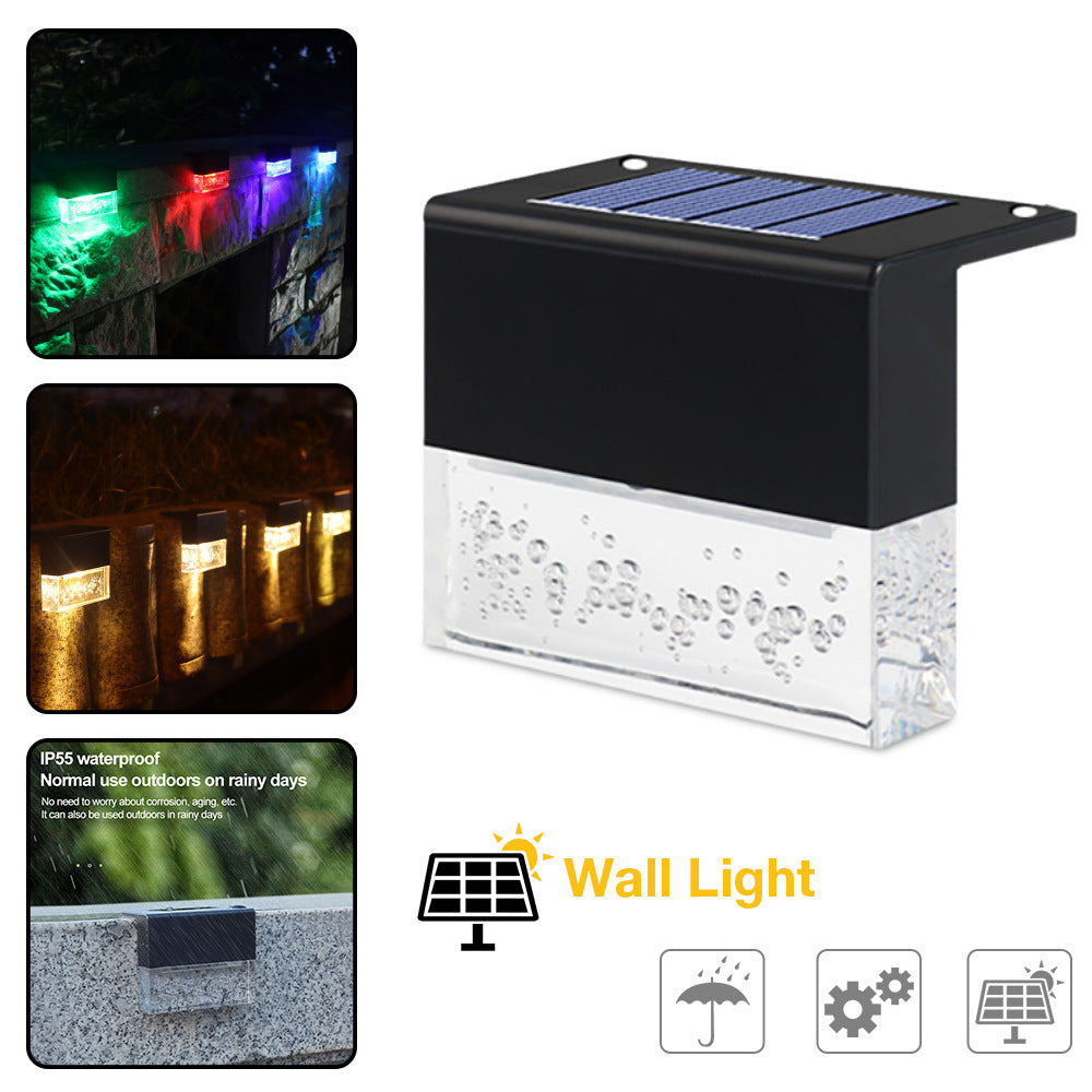 Lumière solaire LED RGB étanche pour les marches et les clôtures.