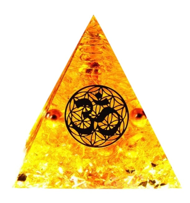 Décoration de pyramide Tour d'énergie en gravier de cristal naturel