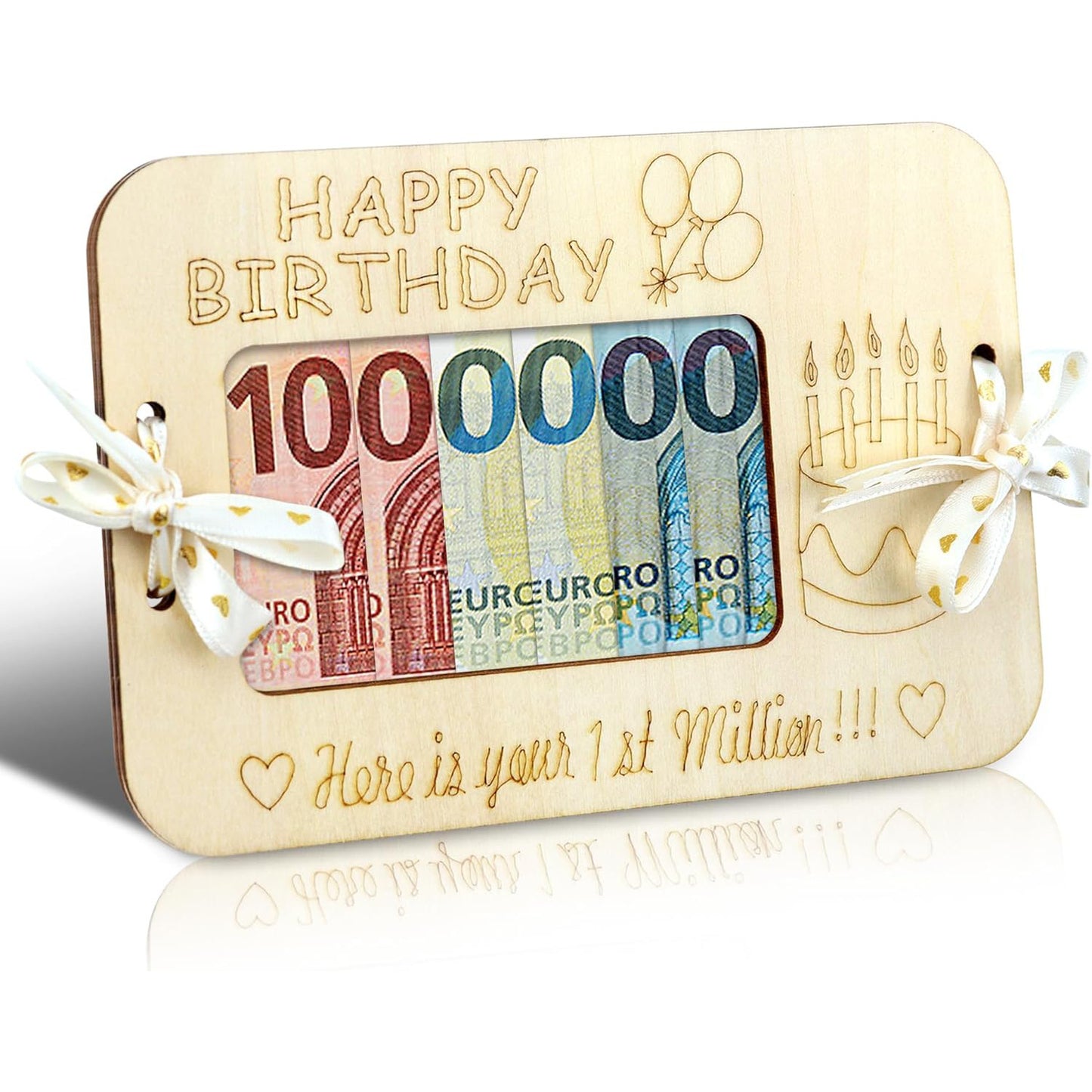 Votre premier portefeuille en bois d'un million de dollars en cadeau créatif