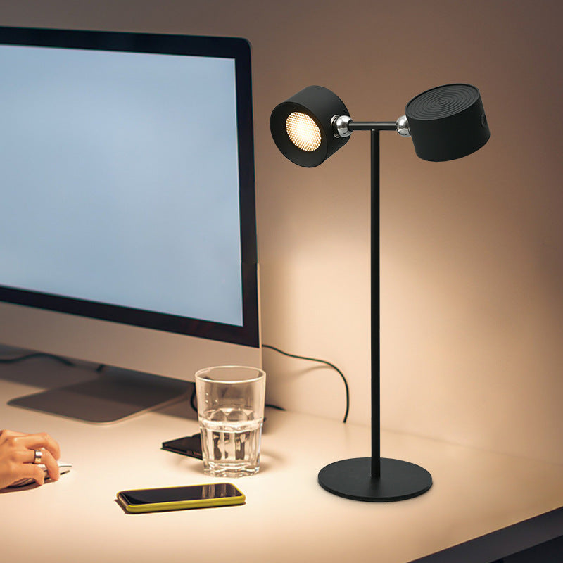 Lampe de table LED magnétique tactile rechargeable par USB, rotation à 360 degrés, sans fil, avec télécommande, lumière de bureau pour la maison, chambre à coucher, lampe de nuit murale.