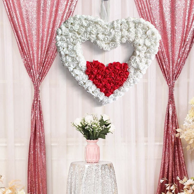 Guirlande de double amour pour la Saint-Valentin, atmosphère de fête, décorations à porter.