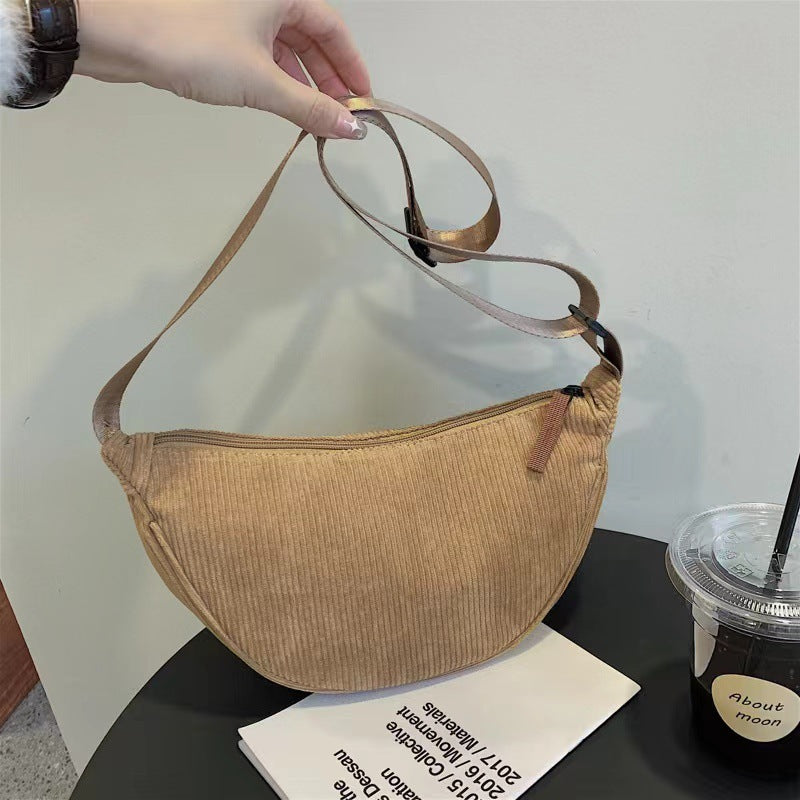 Sac à dos dumpling croisé de grande capacité automnal