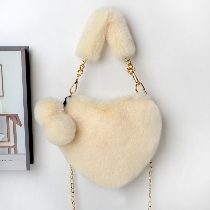 Sacs d'amour en peluche douce pour femmes, sac de fête de la Saint-Valentin.