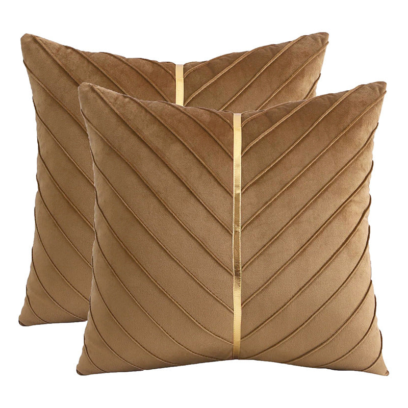 Housse de coussin en flanelle de couleur unie simple pour la maison