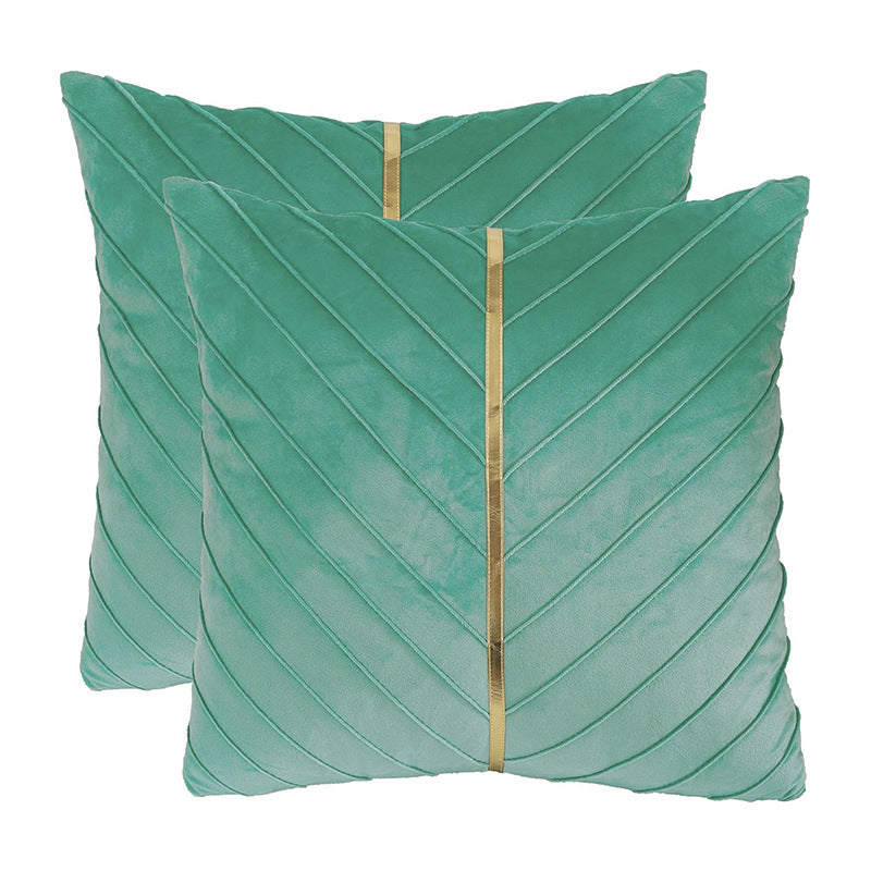 Housse de coussin en flanelle de couleur unie simple pour la maison