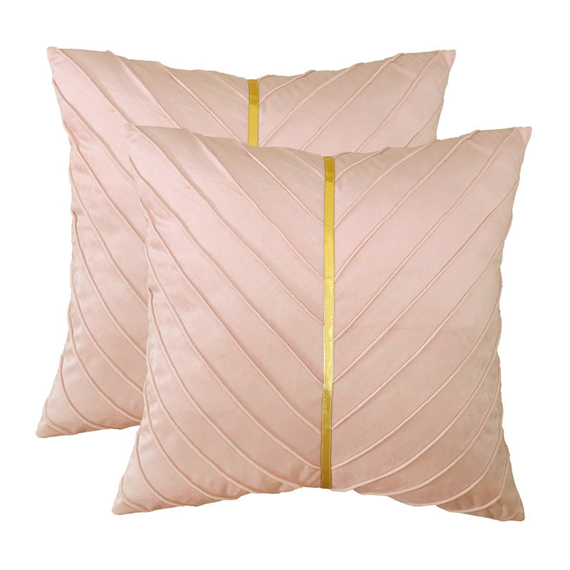 Housse de coussin en flanelle de couleur unie simple pour la maison