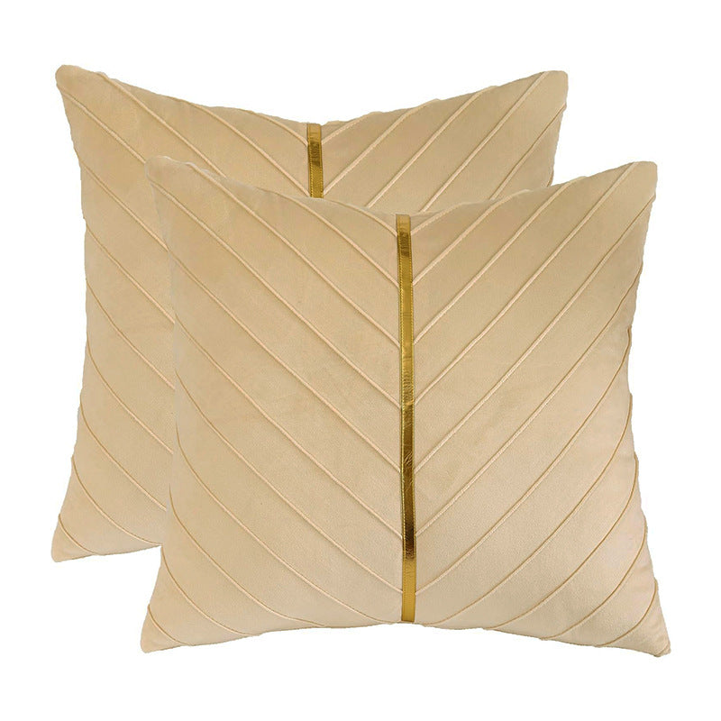 Housse de coussin en flanelle de couleur unie simple pour la maison
