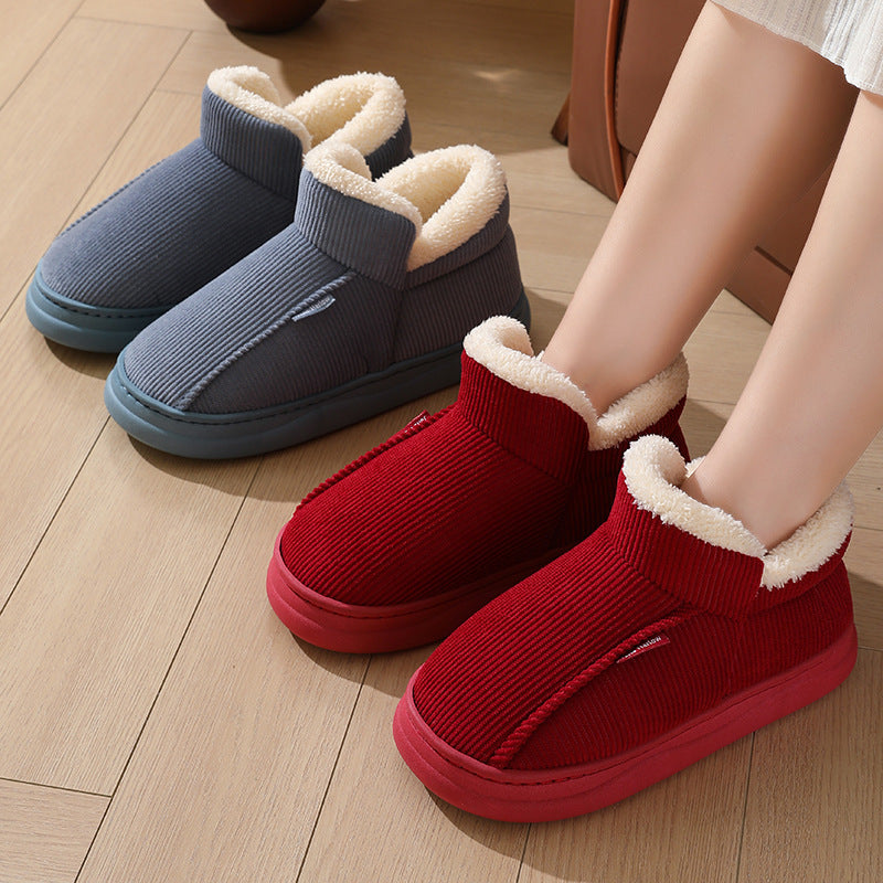 Nouveaux chaussons en coton à enroulement de cheville thermique épais pour la maison.