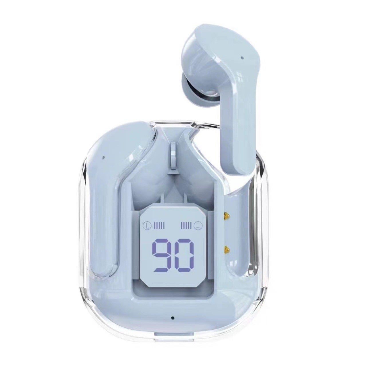 Nouveau mini casque sans fil transparent Bluetooth avec affichage numérique, réduction de bruit ENC, véritable sans fil, musique sportive.
