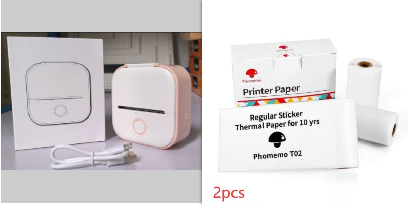 Imprimante thermique portable mini pour étiquettes, imprimante photo domestique, imprimante pour étudiants, imprimante de questions erronées, imprimante d'étiquettes mini compatible Bluetooth, étiquettes de prix.