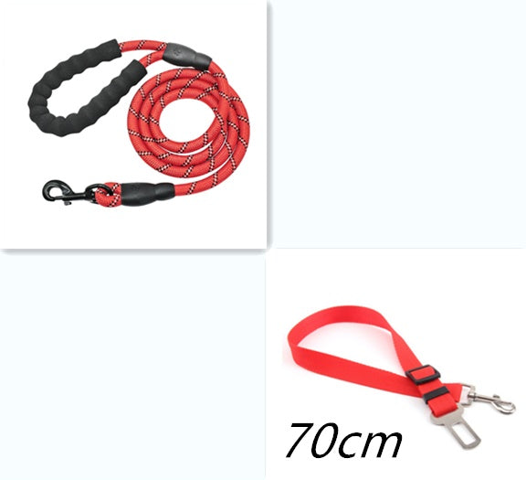 Laisse réfléchissante en nylon pour chien, corde pour chien de petite, moyenne et grande taille, pour la marche et l'entraînement, fournitures pour animaux de compagnie.