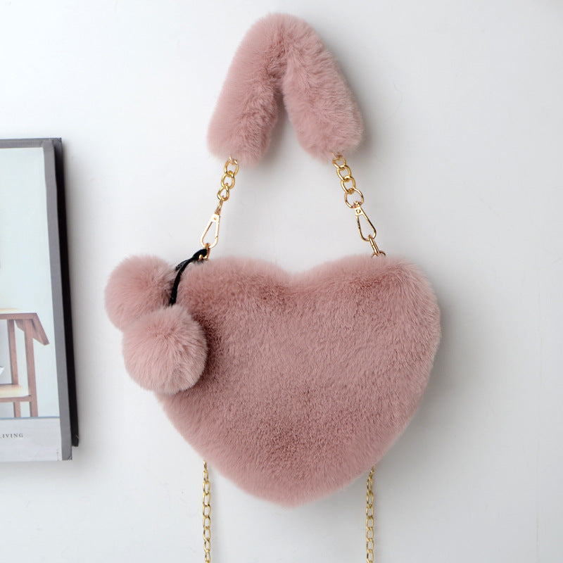 Sacs d'amour en peluche douce pour femmes, sac de fête de la Saint-Valentin.