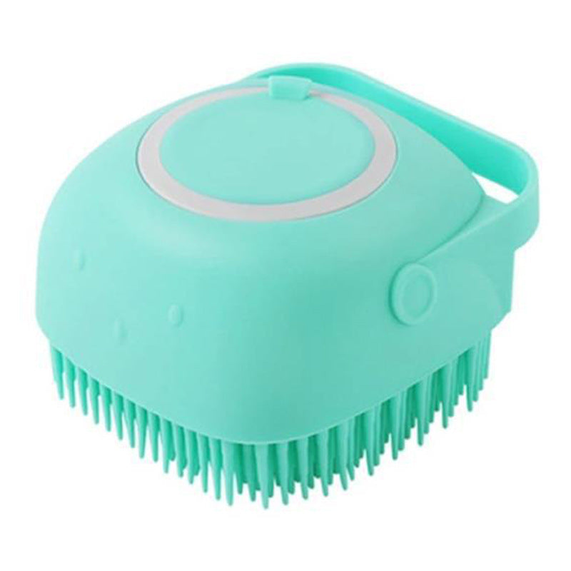 Gants de bain en silicone pour chien avec brosse de massage, outil de nettoyage pour animaux de compagnie, brosse à peigne pour chien, peut verser du shampooing, fournitures de toilettage pour chien.