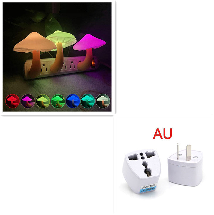 Lampe de nuit LED champignon avec prise murale, prise EU/US, lumière blanche chaude, capteur de contrôle de lumière, éclairage de chambre, décoration intérieure.