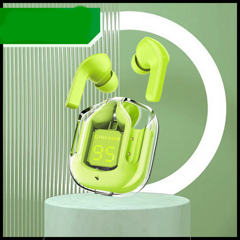 Nouveau mini casque sans fil transparent Bluetooth avec affichage numérique, réduction de bruit ENC, véritable sans fil, musique sportive.