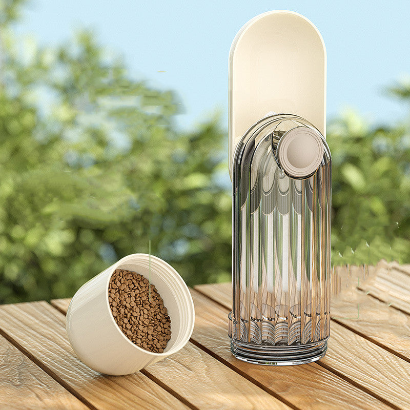 Gobelet d'eau pour animaux 2 en 1, design segmenté, vert, portable pour la promenade des chiens, fournitures d'alimentation pour chiens, accessoires pour animaux, distributeur d'eau pour chiens, produits pour animaux.