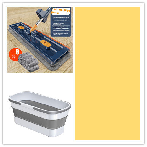 Nouveau style Grande Vadrouille Plate 360 Vadrouille Rotative Convient Différents Types Revêtement de sol Forte absorption d’eau Pour le nettoyage des sols à la maison