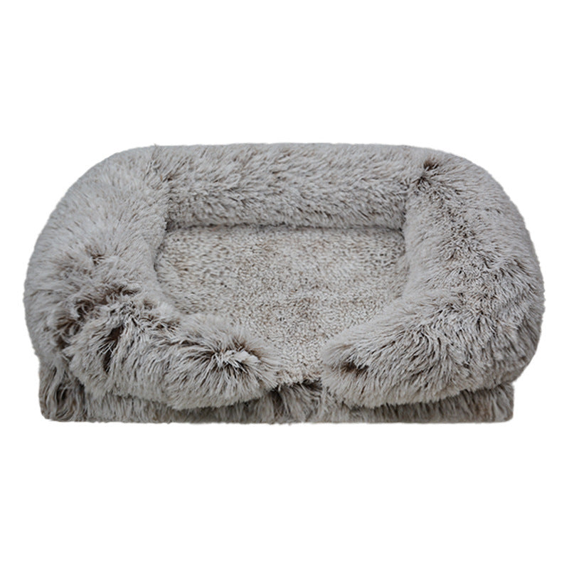 Niche carrée amovible et lavable pour animaux de compagnie