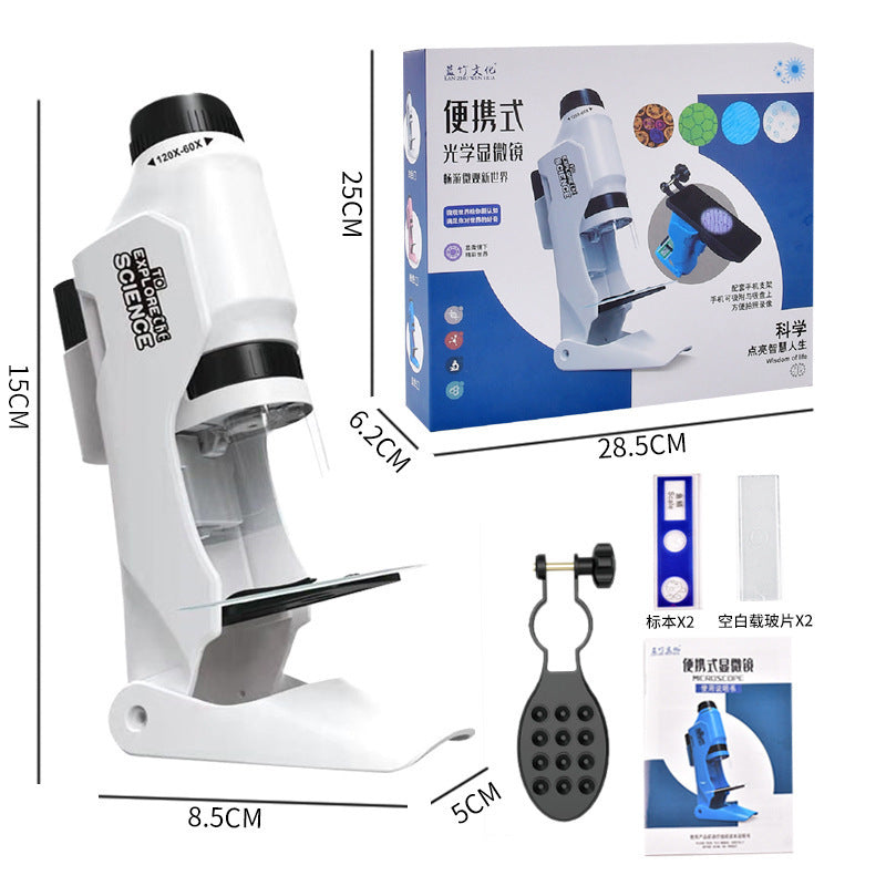 Microscope optique portatif pour enfants, jouet mini créature