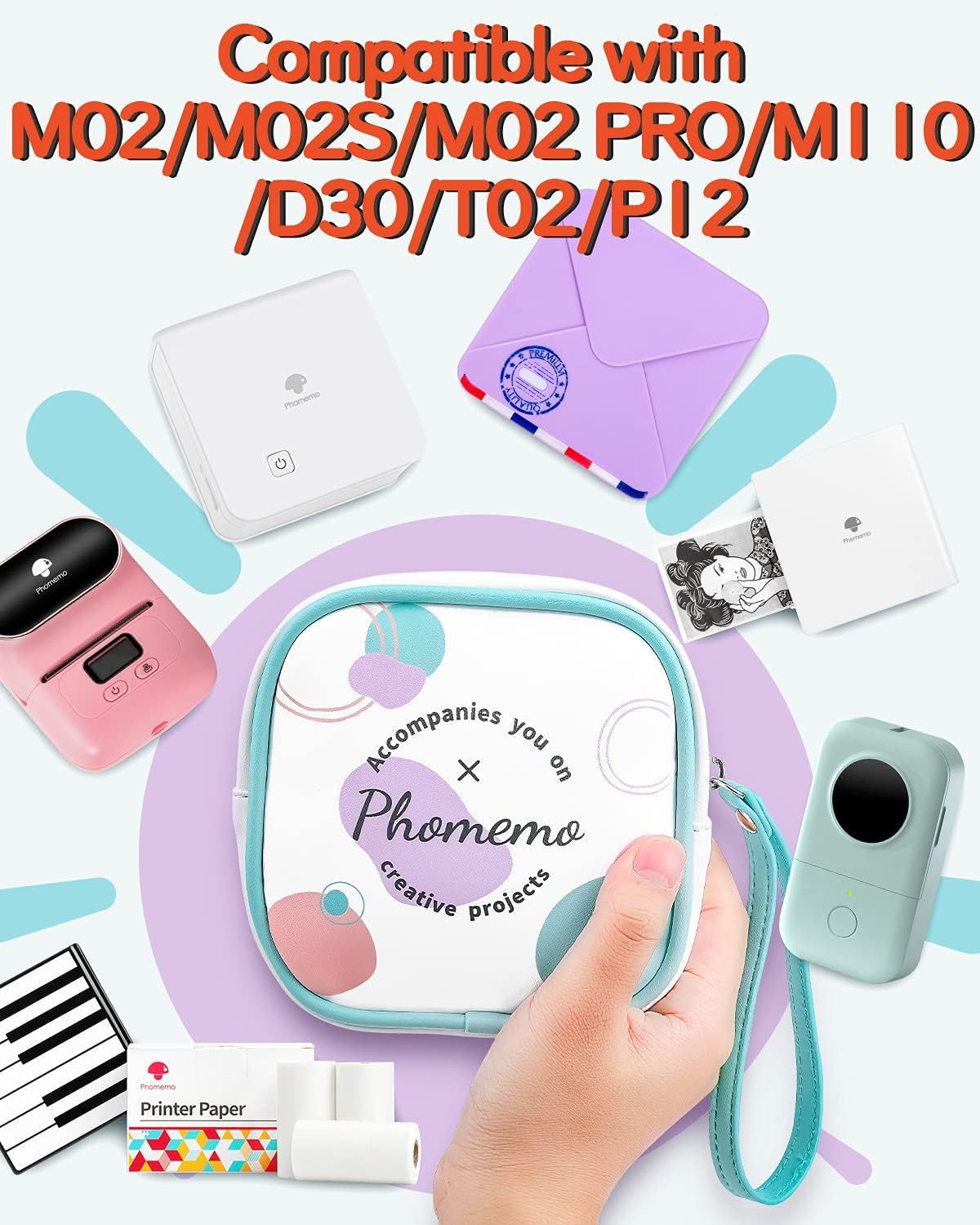 Étui en silicone pour mini-imprimante photo portable