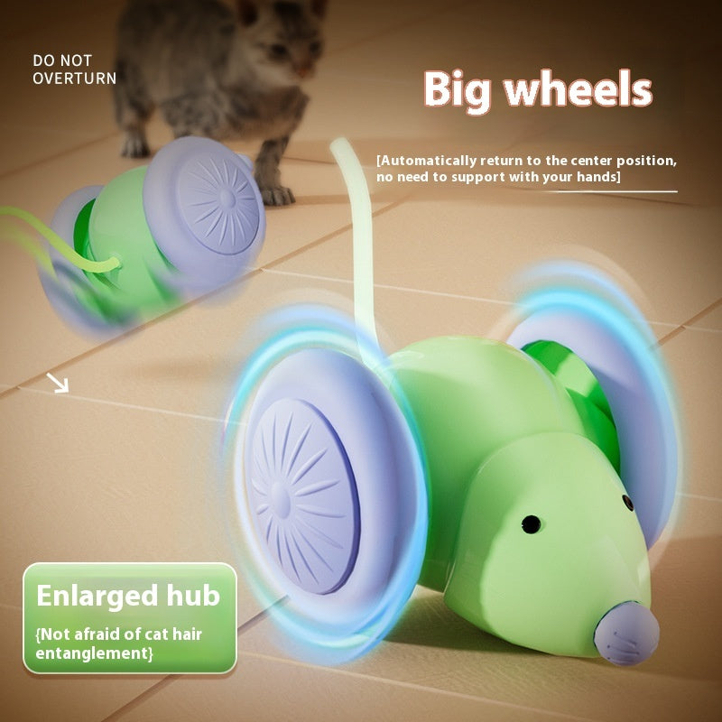Jouets pour animaux de compagnie Jouet interactif pour chat Souris électrique Voiture - Teaser automatique avec évitement intelligent des obstacles Produits pour animaux de compagnie