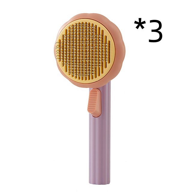 Nouvelle brosse pour chat à poils, vente chaude, peigne en acier inoxydable à main, auto-nettoyant, boucleur pour l'élimination des poils.