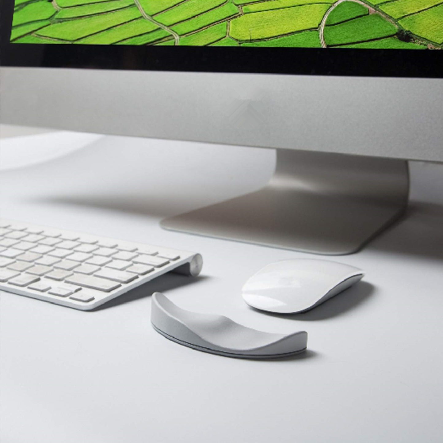 Repose-poignet ergonomique pour souris, tapis de souris en gel silicone antidérapant, support de repose-poignet en forme de flux, tapis de souris pour ordinateur, accessoires pour PC de bureau et de jeu.