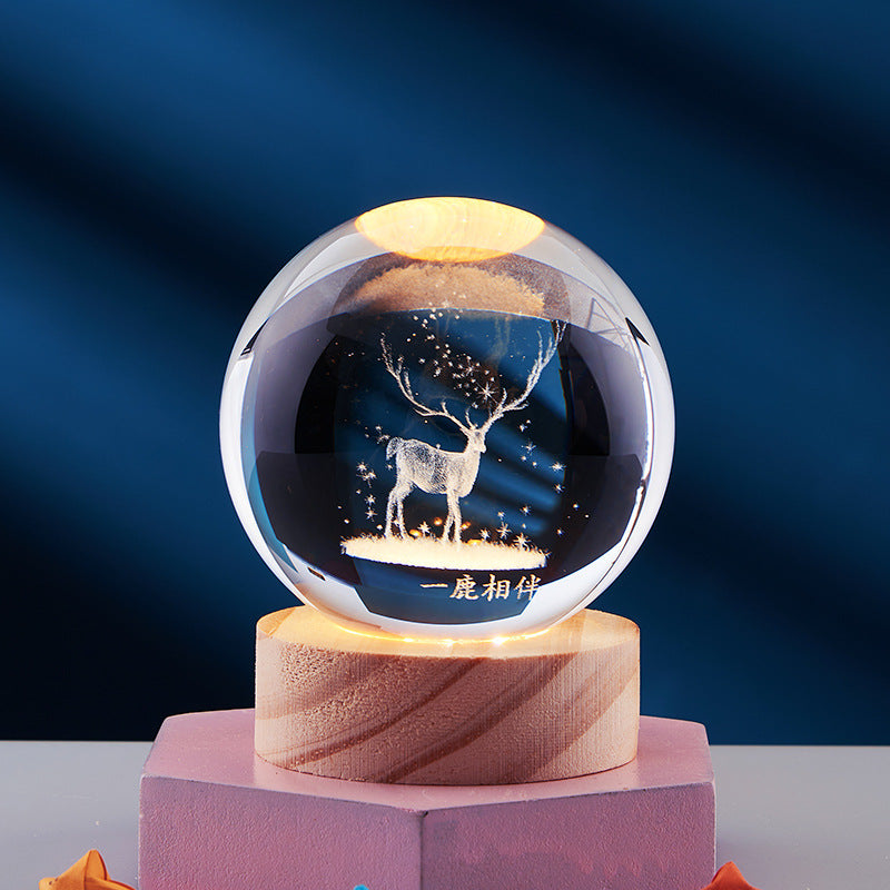 Lampe de nuit en forme de système solaire sculpté en 3D, lumineuse, idéale pour la chambre à coucher, cadeau de festival et pour les enfants.