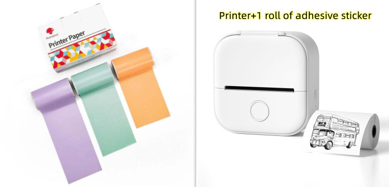 Imprimante thermique portable mini pour étiquettes, imprimante photo domestique, imprimante pour étudiants, imprimante de questions erronées, imprimante d'étiquettes mini compatible Bluetooth, étiquettes de prix.