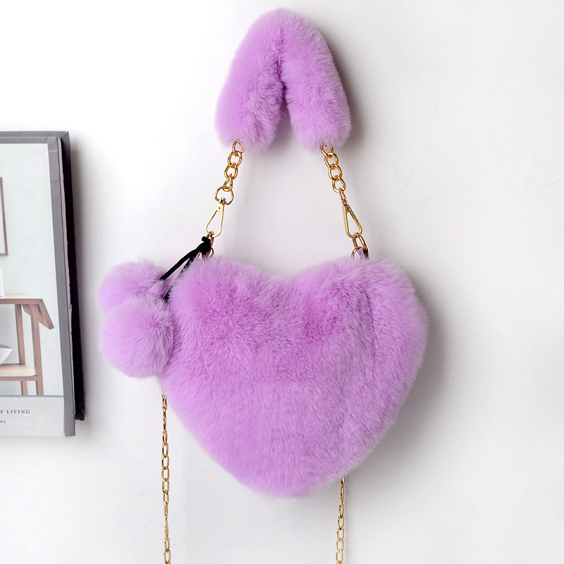 Sacs d'amour en peluche douce pour femmes, sac de fête de la Saint-Valentin.