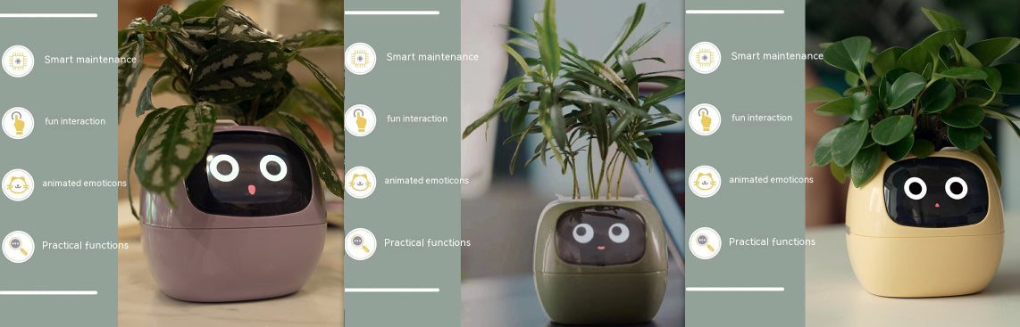 Planificateur Intelligent Amusement Inépuisable Plus de 49 Expressions Riches 7 Capteurs Intelligents et Puces AI Facilitent et Rendent Agréable la Culture des Plantes