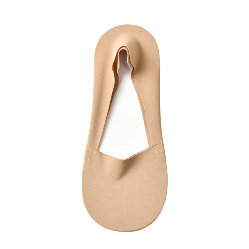 Chaussettes bateau peu profondes antidérapantes en silicone pour femmes