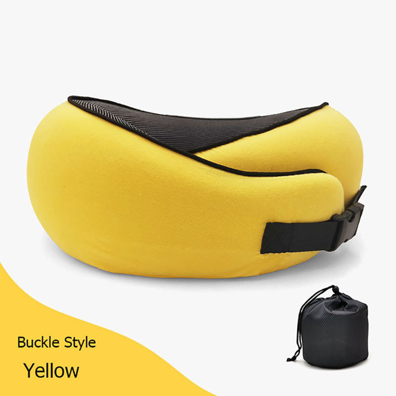 Coussin de voyage pour le cou, coussin d'avion non déformé, coussin de voyage durable en forme de U en coton à mémoire pour le cou.