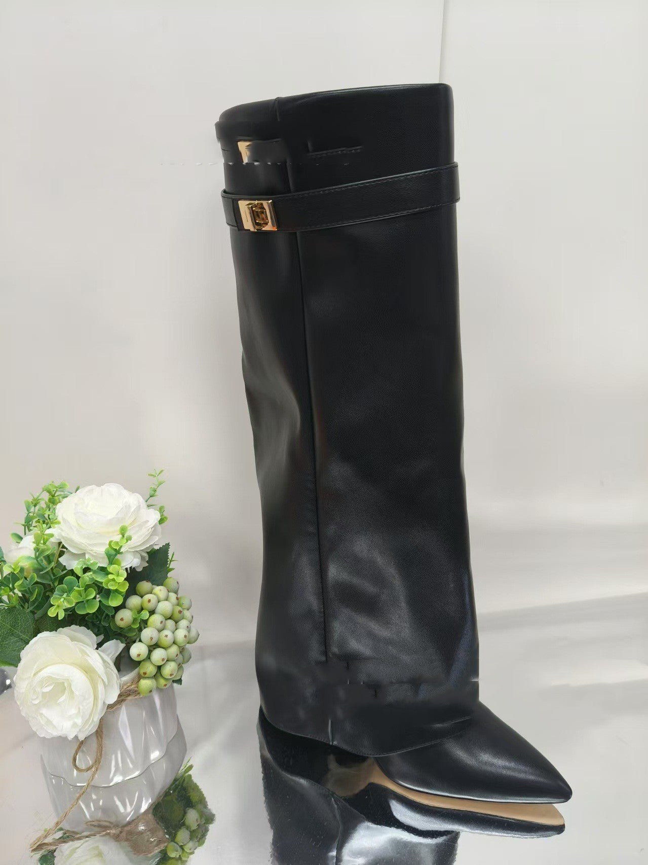 Pantalon de verrouillage Bottes de chevalier Bottes mi-mollet