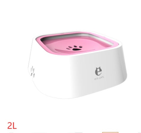 1,5 L Bol d'eau pour chat et chien, bol flottant transporté, distributeur d'eau anti-débordement, fontaine pour animaux, fournitures pour chiens en ABS et PP.