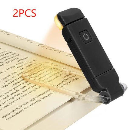 Lampe de lecture LED rechargeable par USB, luminosité réglable, protection des yeux, clip de lecture, lampe de lecture portable pour marque-page