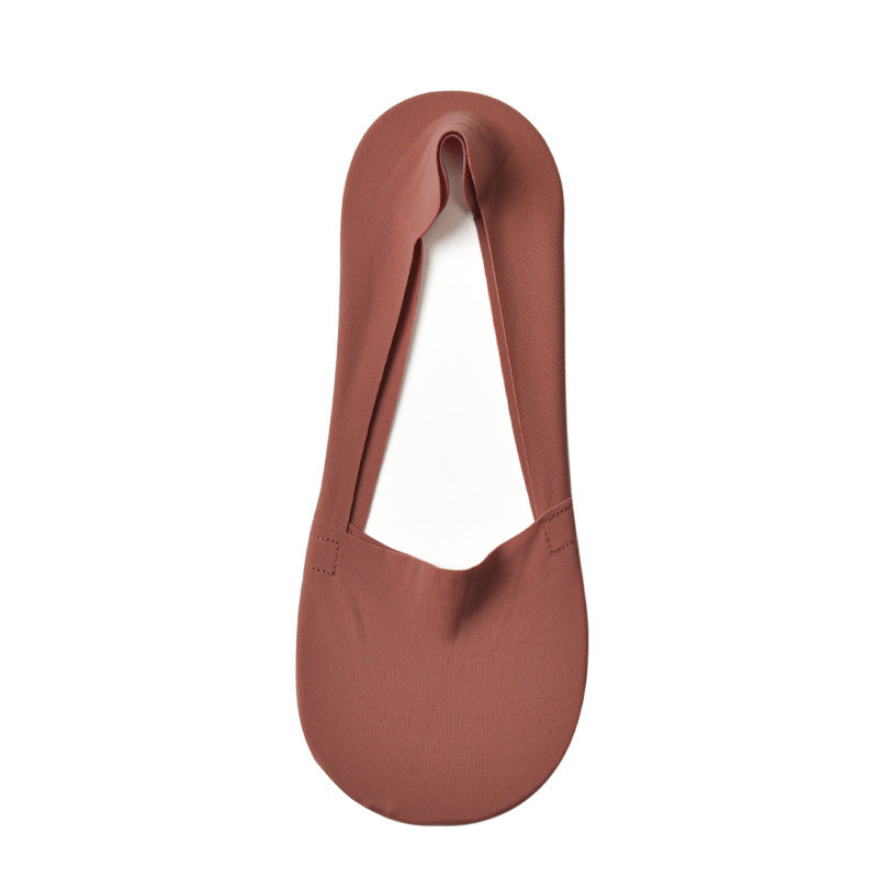 Chaussettes bateau peu profondes antidérapantes en silicone pour femmes
